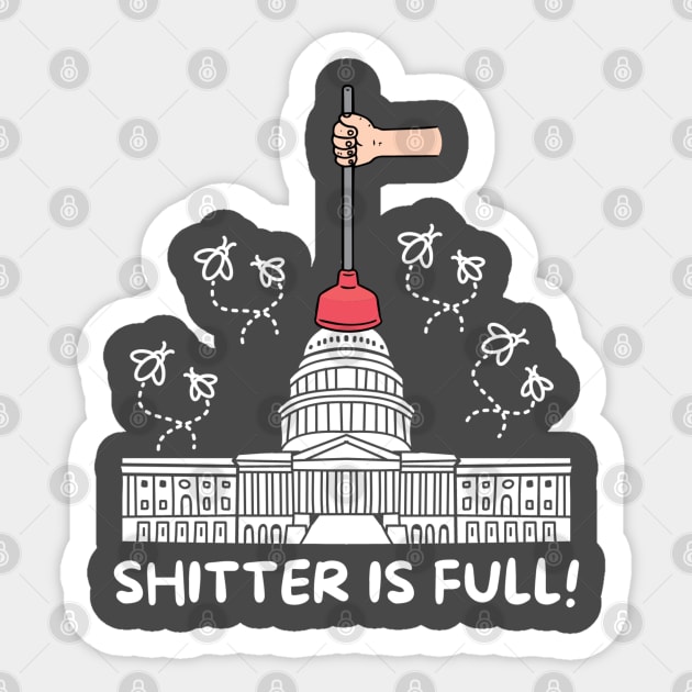 Cousin Eddie Inspired Capitol Shitter Is Full Sticker by Good Comedy Tees